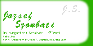 jozsef szombati business card